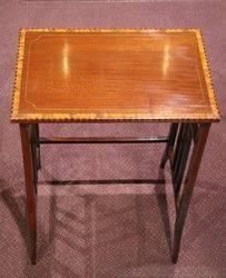 Antique Inlaid Mahogany Nest of 4 Tables  