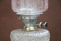 Antique Irish Silver Plated Corinthian Column Banquet Lamp 