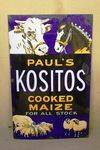 Antique Kositos Farming Pictorial Enamel Sign