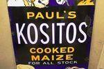 Antique Kositos Farming Pictorial Enamel Sign