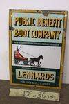 Antique Lennards Boot Company Pictorial Enamel Sign