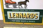 Antique Lennards Boot Company Pictorial Enamel Sign