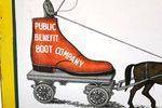 Antique Lennards Boot Company Pictorial Enamel Sign