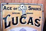 Antique Lucas Spades Enamel Sign