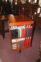 Antique Mahogany 2 Tier Revolving Bookcase 