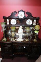 Antique Mahogany 4 Door Mahogany Mirror Back Sideboard 