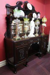 Antique Mahogany 4 Door Mahogany Mirror Back Sideboard 