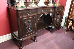 Antique Mahogany 4 Door Mahogany Mirror Back Sideboard 