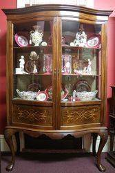 Antique Mahogany Display Cabinet 