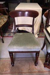 Antique Mahogany Set of 6 Spade Back Chairs 