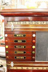 Antique Mahogany Snooker Score Board