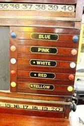 Antique Mahogany Snooker Score Board