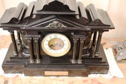 Antique MarbleSlate Mantle Clock 