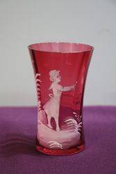 Antique Mary Gregory Ruby Glass 