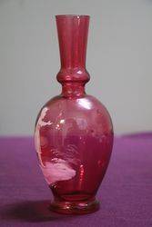 Antique Mary Gregory Ruby Vase 