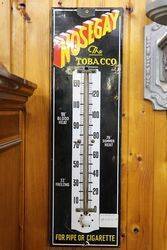 Antique Nosegay Thermometer Enamel Sign