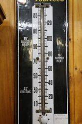 Antique Nosegay Thermometer Enamel Sign