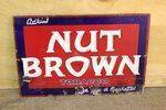 Antique Nut Brown Tobacco Enamel Sign