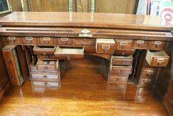 Antique Oak Roll Top Desk 