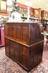 Antique Oak Roll Top Desk by the Standard Desk Company 