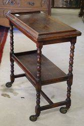 Antique Oak Tea Trolley  Games Table 