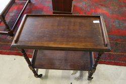 Antique Oak Tea Trolley  Games Table 