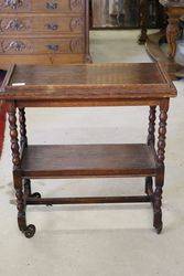 Antique Oak Tea Trolley  Games Table 