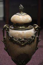 Antique Pair Of French Louis XVI Style Marble Urns  