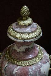 Antique Pair of French Louis XVI Style Marble Urns 