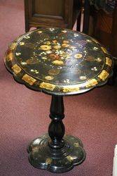 Antique Papier Mache Occasional Table