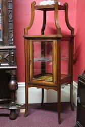 Antique Pedestal Display Cabinet 