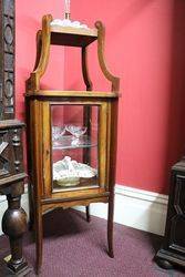 Antique Pedestal Display Cabinet 