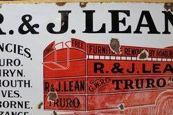 Antique Pictorial TRURO Enamel Advertising Sign 