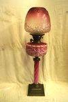 Antique Pink Milk Glass Oil Lamp Arriving Nov