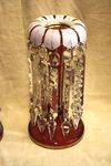 Antique Rare Pr  Ruby Glass Luster Vases Arriving Nov