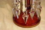 Antique Rare Pr  Ruby Glass Luster Vases Arriving Nov