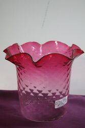 Antique Ruby Glass Lamp Shade 