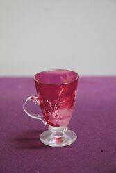 Antique Ruby Glass Mary Gregory Miniature Cup 