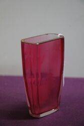 Antique Ruby Glass Mary Gregory Rare Shape Vase 