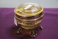 Antique Ruby Glass Mary Gregory Trinket Bowl 