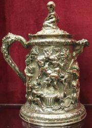 Antique Silverplated 17th Centurystyle Wine Jug