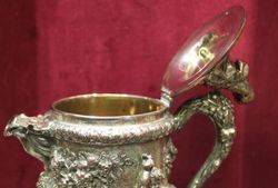 Antique Silverplated 17th Centurystyle Wine Jug