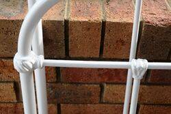 Antique Single Iron Bed with Slats Rails and Mattress