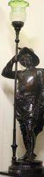 Antique Spelter Figure of Don Cesar on Matching Pedestal