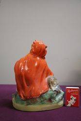 Antique Staffordshire Figure Red Riding Hood  