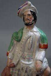 Antique Staffordshire Figurine Of The Lion Slayer  