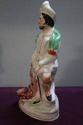 Antique Staffordshire Figurine Of The Lion Slayer  