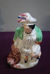 Antique Staffordshire Figurine Of The Lion Slayer  