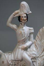 Antique Staffordshire Flatback Prince Frederick Of Prussia Figurine 