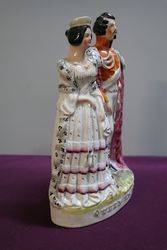 Antique Staffordshire Group of Queen Victoria And Napoleon III 